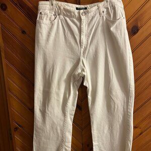 Lauren Regal Flare Ankle White Jeans  Size 12